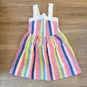 Mini Boden Colorful Striped Kids Dress
